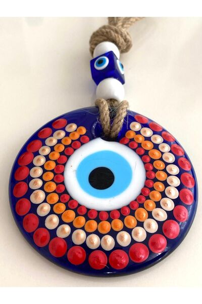 312 KONSEPT 9 εκ. Χειροποίητο ζωγραφισμένο με μοτίβο διακοσμητικό γυάλινο κρε...