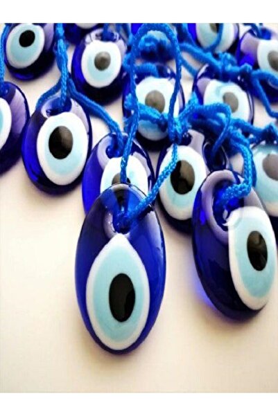 312 KONSEPT 15 bucăți de mărgele de sticlă cu ochi rău de 3 cm și 5 metri de ...