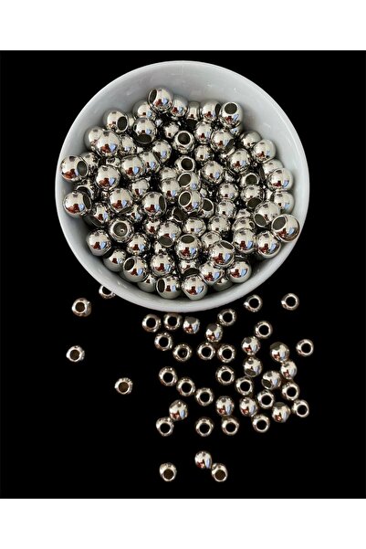 312 KONSEPT 75 τεμάχια ακρυλικές χάντρες με μεταλλική εμφάνιση με τρύπες πάχο...