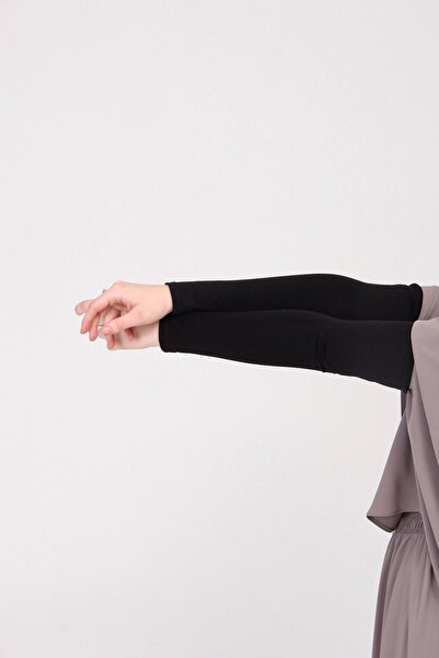 manolyaşal islamic hijab Likralı Kaymayan Kurtarıcı 1 Çift Tesettür Kolluk Siyah