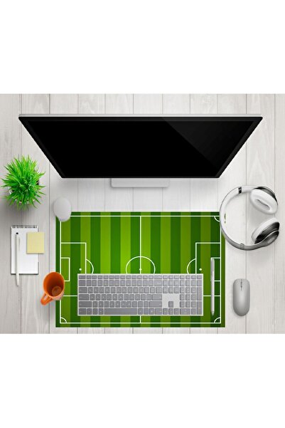 KONUKHOUSE Futbol Sahası Desenli, Mause Pad 80x40, Ofis Hediyesi, Hediyelik Ü...