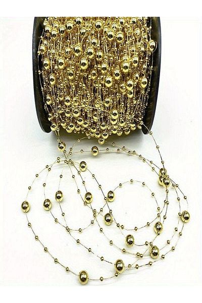 312 KONSEPT 2 Meters Gold Color - Decorative Pearl with Fringes and Line