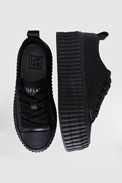 Lufian Diana Kadın Siyah Sneaker Ayakkabı %100 Deri