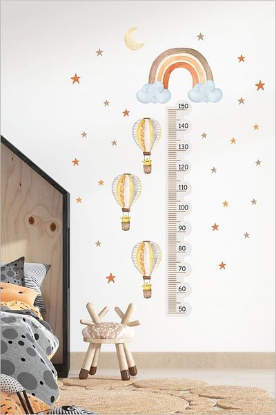 Grafikup Măsurător de înălțime pentru cameră pentru copii Starry Balloons