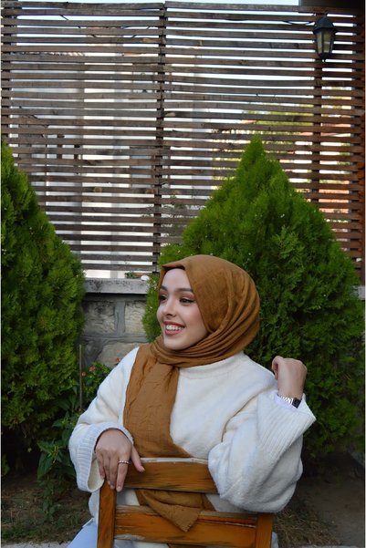 HeavenlyScarfs Bamboo Crash Shawl Mustard