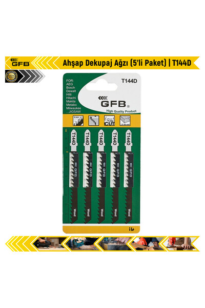 GFB Ahşap Dekupaj Ağzı (5'Ii Paket) | T144D