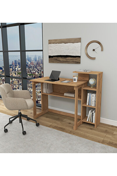 İboda Home Collection EcoWork Pro 5 Raflı Çalışma Masası