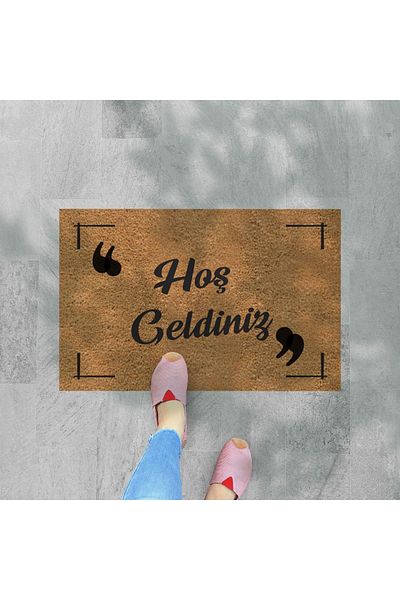 M&H Quality Welcome Written Themed - Decorative Door Mat with Cat, Outdoor and Indoor