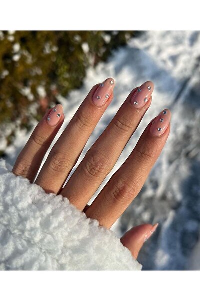 ZERDÜNYA Swaroskı Taşlı Nail Art Takma Tırnak Seti