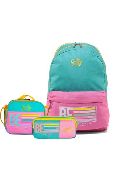 Cambridge Polo Club Be Happy Unisex 3-Piece School Bag Set - Double Compartment