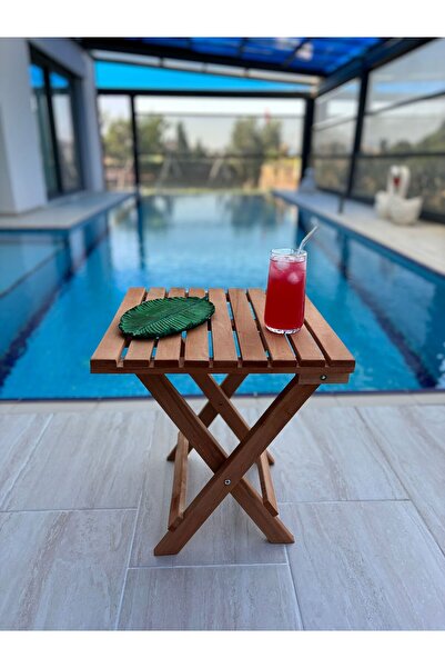 gionmaterials 40X40 Katlanır Taşınabilir Bahçe Balkon Teras Piknik Bahçe Masası