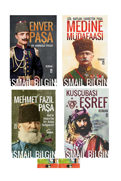 Timaş Yayınları Efsane Paşalar serisi-Enver Paşa,Mehmet Fazıl Paşa,Kuşçubaşı Eşref,Çöl Kaplanı Fahreddin Paşa 4kitap
