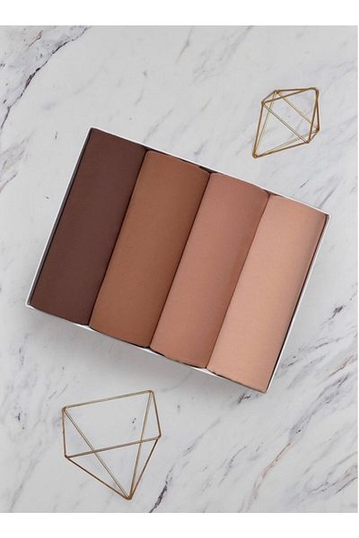 hijabchi Combed Cotton Shawl Set of 4 Dowry and Gift Shawls Jersey Shawl Lycra Shawl -brown-cappucino-soft Pink-salmon