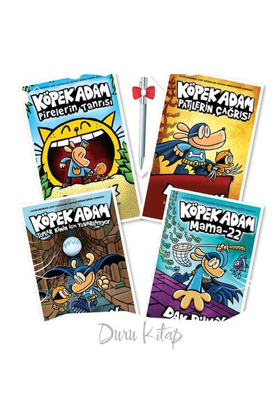 Altın Kitaplar Köpek Adam 5-6-7-8 , Dav Pilkey, CAPRİCE B112 TÜKENMEZ KALEM H...