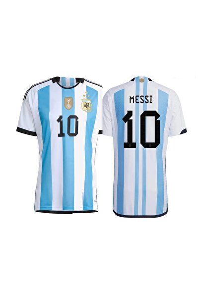 yenteks Arjantin Messi Kısa Kol Dünya Kupası 3 Yıldız Yetişkin Forması