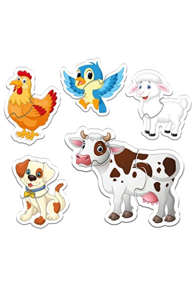 Circle Toys Baby Puzzle Çiftlik Hayvanları-eğitici Görsel Algı Koordinasyon Becerisi.