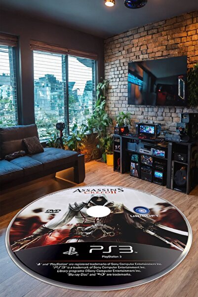 Alpacarpet Kaymaz Taban Makinede Yıkanabilir CD Desenli Oyuncu Playstation Xb...