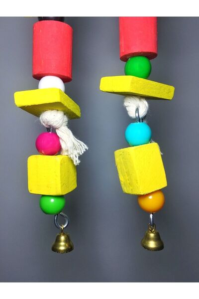 Ciko Kafes Special Cut Bird Figured Belled Parrot Toy