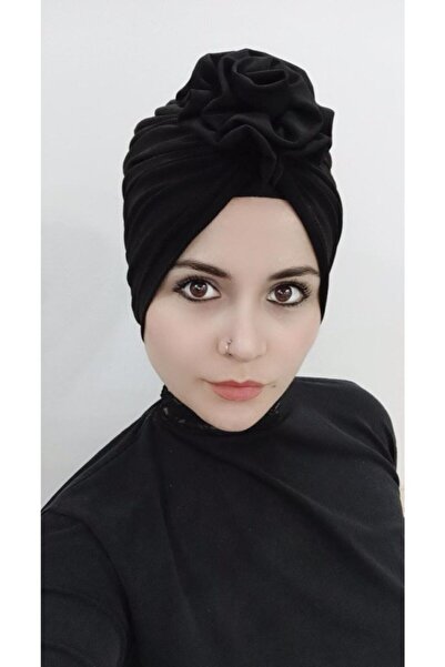 BAV Butik Ayvitrin Kadın Gül Bone Siyah