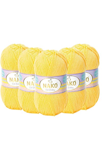 NAKO 1 Adet Elit Baby Anti Pilling El Örgü Ipliği - 2857 Sarı