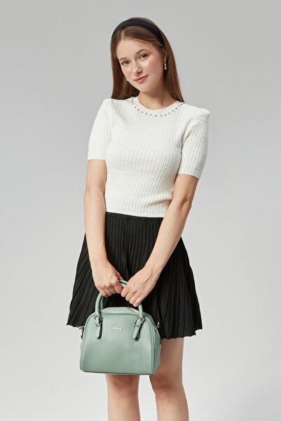 Morpelikan Women's Light Green Adjustable Shoulder Strap Hand Shoulder Bag