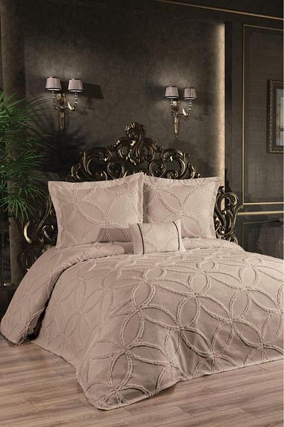 Çeyiz Diyarı Двойно покривало за легло Zehra Cappuccino Cotton