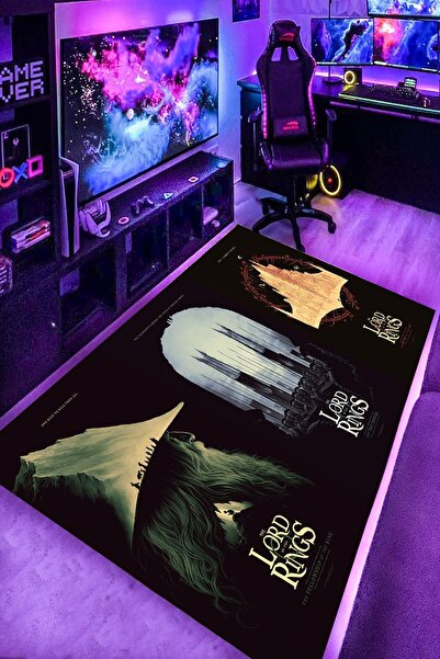 Alpacarpet Kaymaz Taban Makinede Yıkanabilir Popüler Film Desenli Gamer Oyunc...