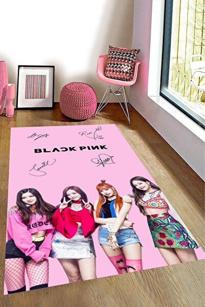 Genel Markalar Kaymaz Taban Makinede Yıkanabilir BlackPink Army Kpop Desenli ...