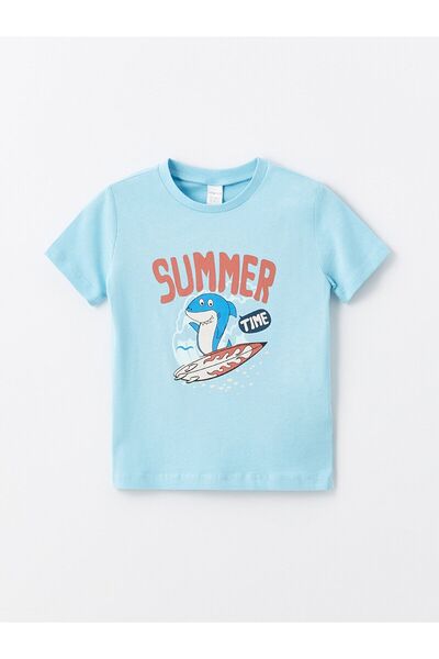 LC Waikiki LCW Baby Boys póló - Crew nyakú, rövid ujjú, nyomott