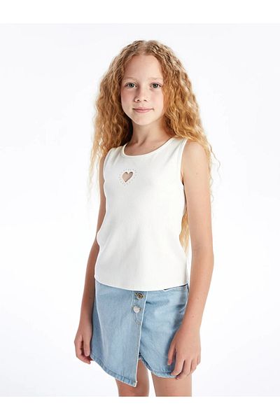 LC Waikiki Fustă cu pantaloni scurți de jeans pentru fete LCW Kids - Talie elastică