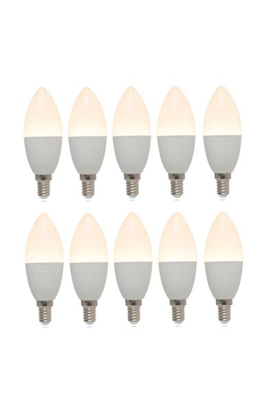 PROICH Grafen 5-7 Watt E14 Ince Duy Günışığı Sarı Işık Buji Led Ampul Tasarruflu 10 Lu Paket