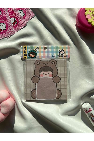 Wisevelya Bear Girl Square Notebook - Comfortable Cut