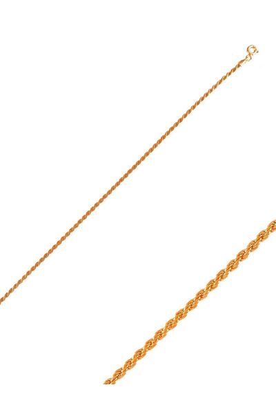 Ricco Jewellery 14 K Altın Kaplama 925 Ayar Gümüş Burma Zincir Halhal