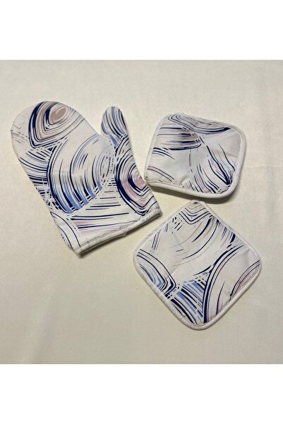 Ayşika home Desenli Mutfak Eldiveni ve Tutacağı