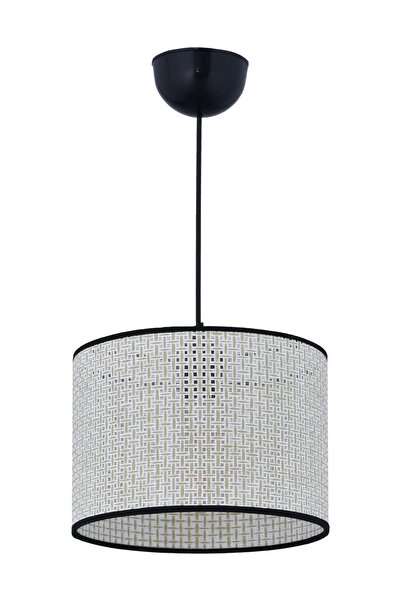 retro home design Modern Beyaz Rattan Salon Mutfak Oturma Odası Avize Doğal Hazeran Tekli Avize Hasır 25 Cm