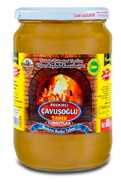Bozkırlı Çavuşoğlu Double Roasted Pealess Steppe Tahini on Wood Fire 600g Glass Jar