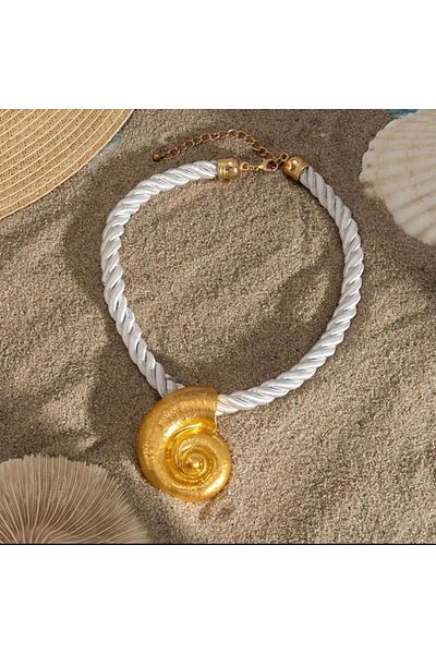 CHARMLUCKY Snail Rope Rope Necklace