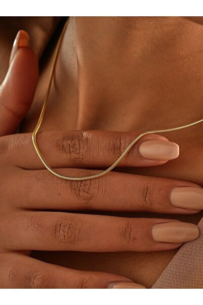 Ricco Jewellery 14 K Gold Kaplama 925 Ayar Gümüş Yılan Zincir • Made In Italy