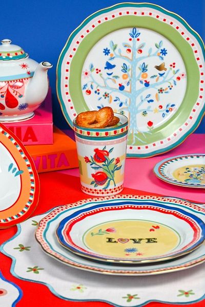 Baci Milano Mamma Mia Tree Patterned Dinner Plate 28 cm