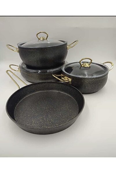 Evita Bio Granit 7 Parça Granit Tencere Seti
