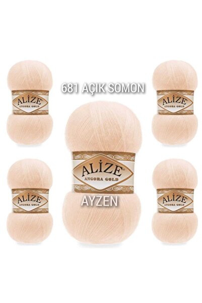 Alize Ayzen Home Angora Gold Hand Knitting Yarn 5 Pack