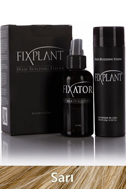FIXPLANT Saç Dolgunlaştırıcı Set Topik 28 Gr. + Sprey | Seyrek Saçlar için Saç Tozu | Fixplant Saç Fiberi