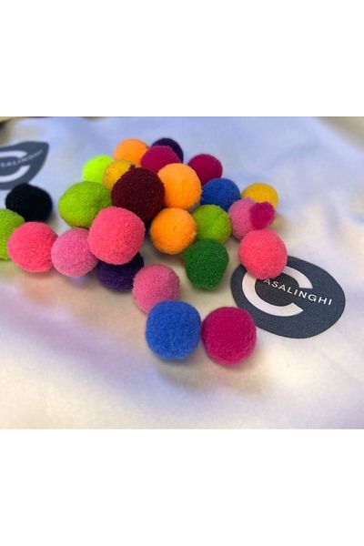 CASALINGHI Colorful Mixed Pompoms Medium Size Soft Pompoms 30 Pieces
