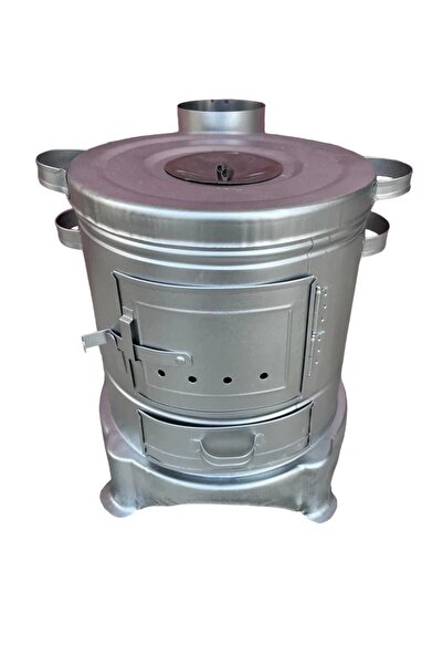 TOPSÖKEN Kamp Sobası Telli Kapaklı 32 Cm Çapında Mangal Soba