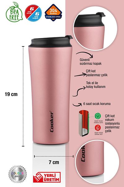 Wonder Acapulco Leak Proof No Smell 400 ml Stainless Steel Thermos Flask School Water Bottle Picnic Tea Coffee