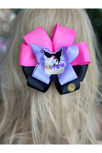 Queen Nelly Luxury 3D Hello Kitty Black Kuromi - Moving Buckle with Bow Detail