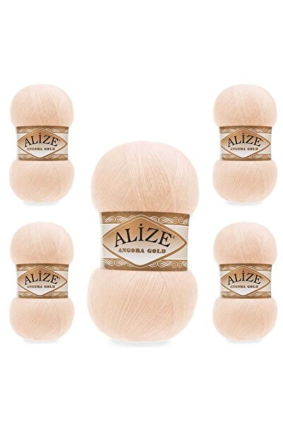 Alize Ayzen Home Angora Gold Hand Knitting Yarn 5 Pack