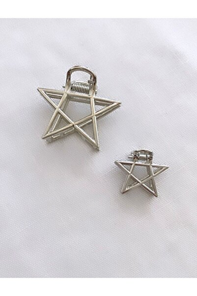 VNS Accessories Metal Star Double Buckle Set (3.5 Cm/2 cm)