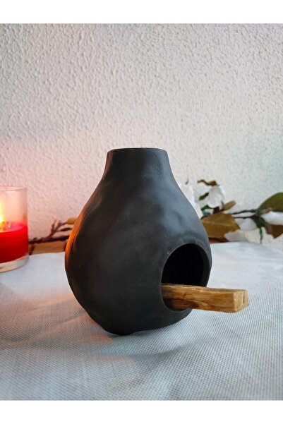 Solman Palo Santo Ve Bitki Reçine Tütsülük Bacalı Şömine Tasarım Tütsü Kabı 1...