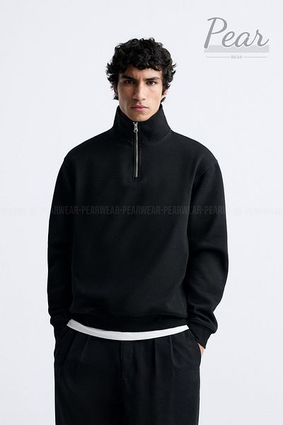 Pear Wear Ανδρικό φούτερ Oversize - Μισό φερμουάρ